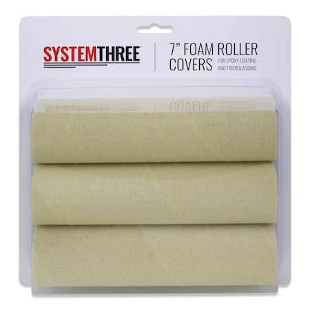 System Three Resins 7'' Foam Paint Roller Covers, 3-Pack 3527K99